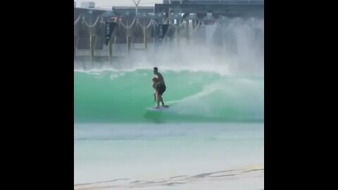 Pro surfer Billy Kemper, and his son Lion, surfing together is the coolest thing you'll see today🇺🇸