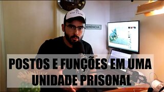 #PolíciaPenal - Postos e Funções de uma Unidade Prisional