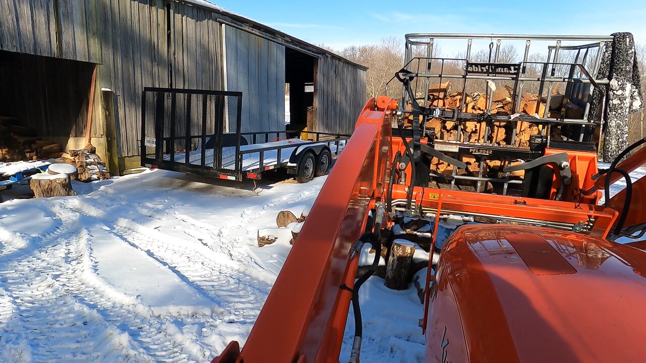 Kubota Tractor Brings in the Firewood