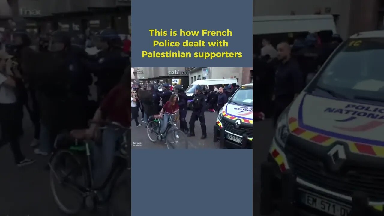 French Police Thrash Pro Palestine Protestors