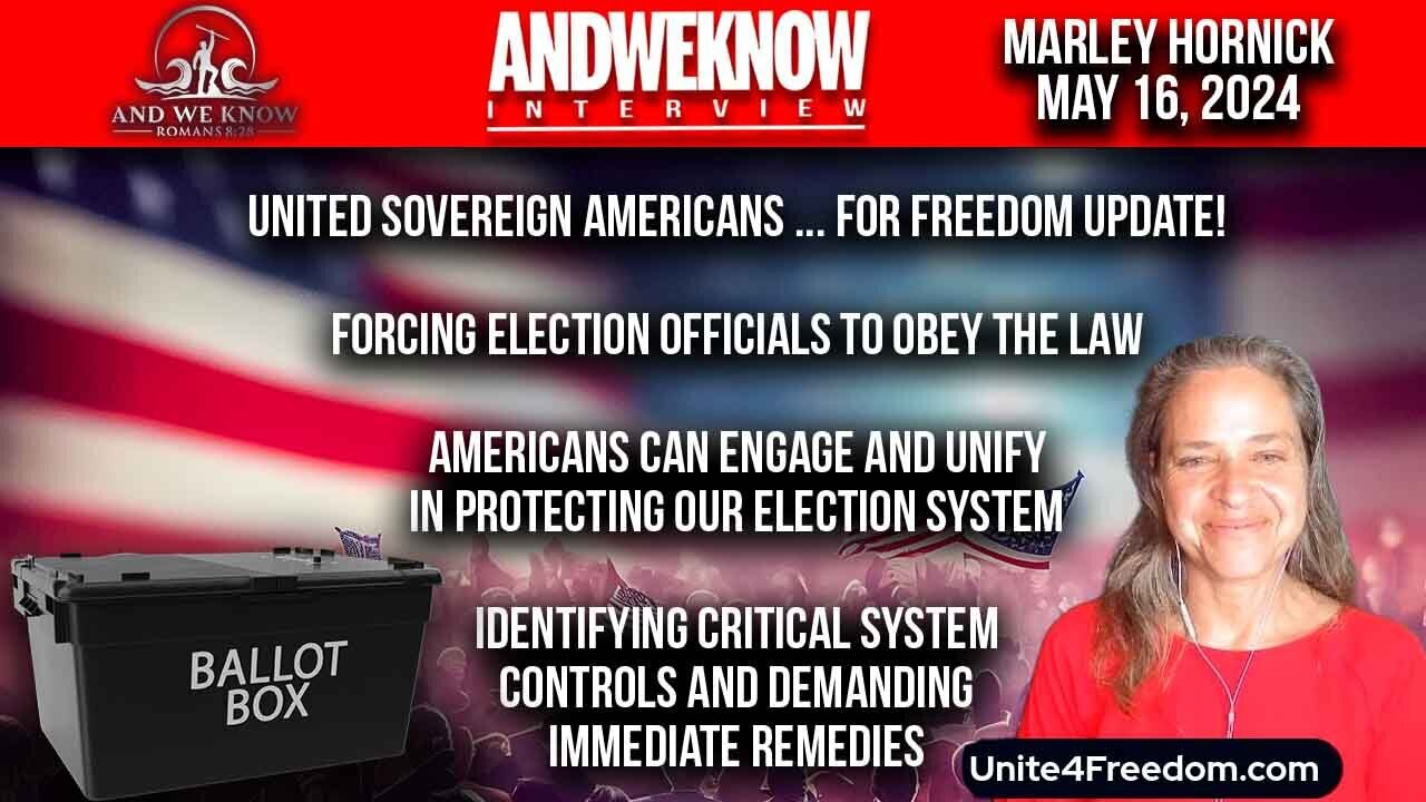 Marly from United Sovereign Americans… for Freedom. Special update on fighting for election