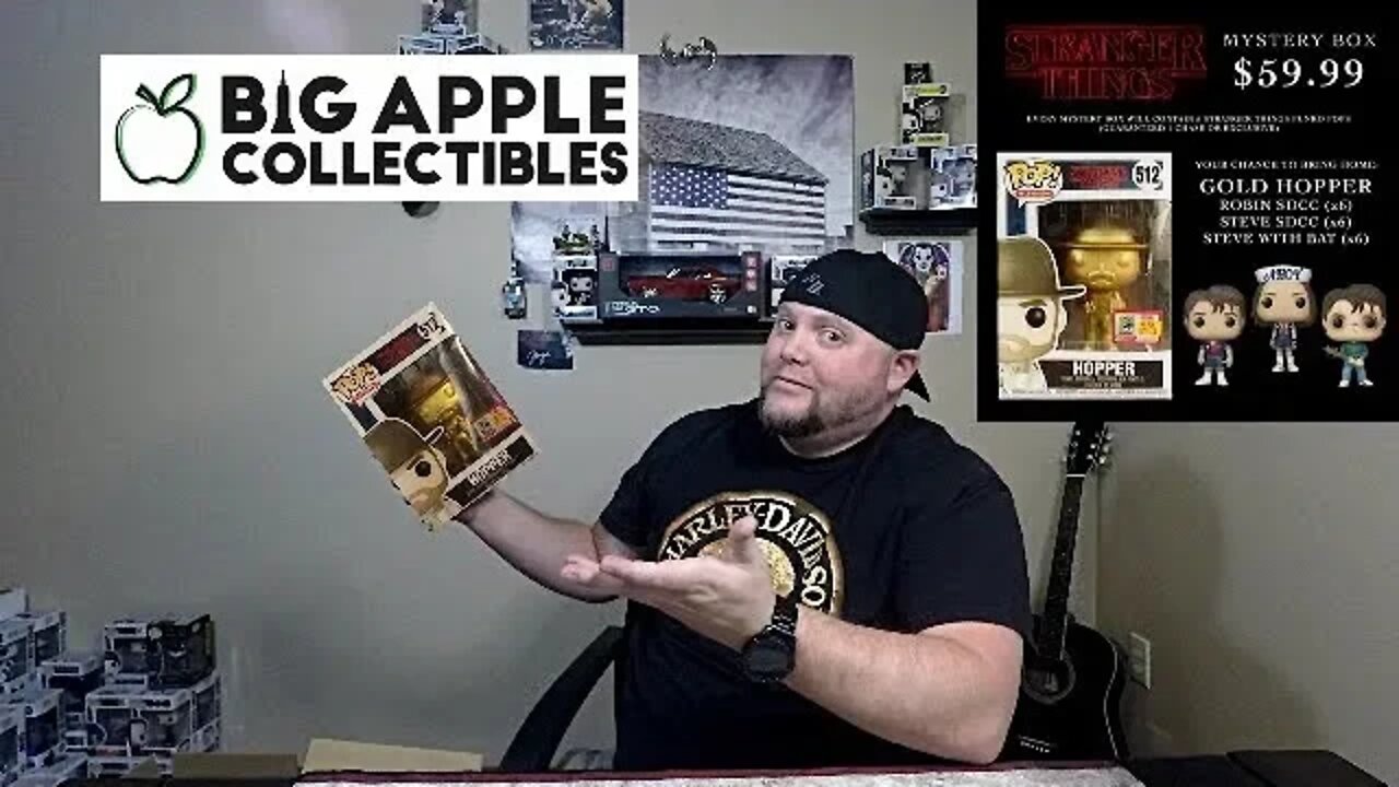 Big Apple Collectibles - Stranger Things Mystery Box GOLD HOPPER!!!