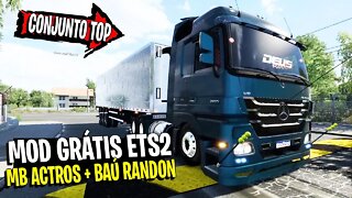 MERCEDES ACTROS 2009 + REBOQUE BAU ARQUEADO EURO TRUCK SIMULATOR 2 1.43