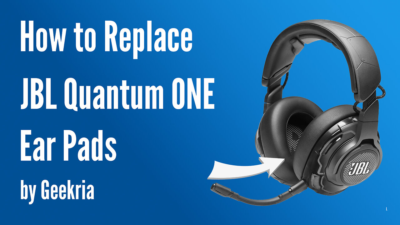 How to Replace JBL Quantum ONE Headphones Ear Pads / Cushions | Geekria