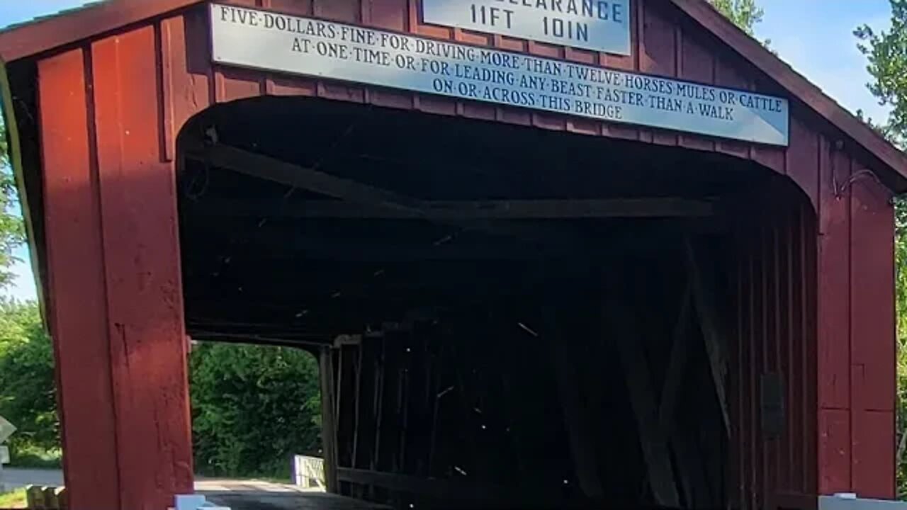 Covered Bridge Into The Sunset Chicago Bound