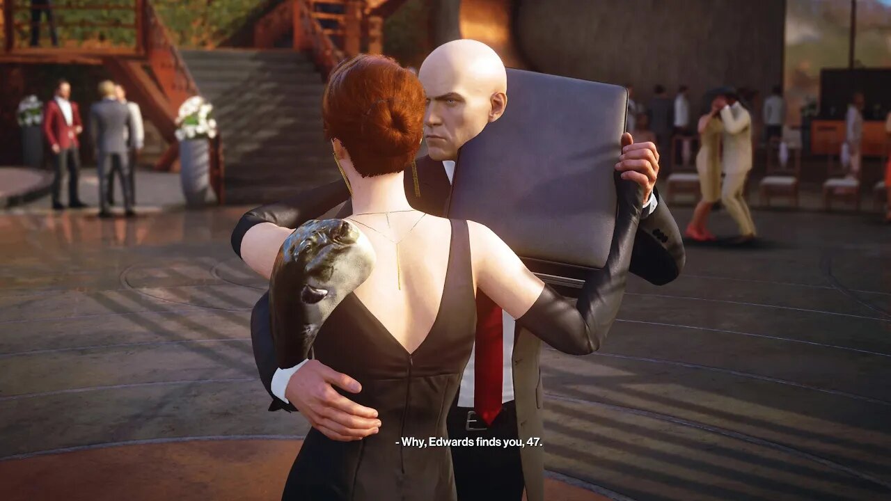 Tango with fish & briefcase
