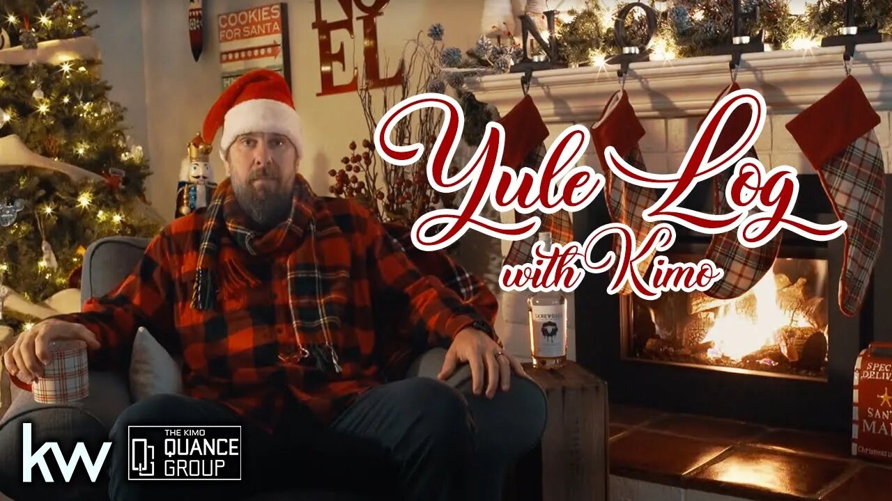 Yule Log | Christmas Fireplace Sitting | Kimo Quance