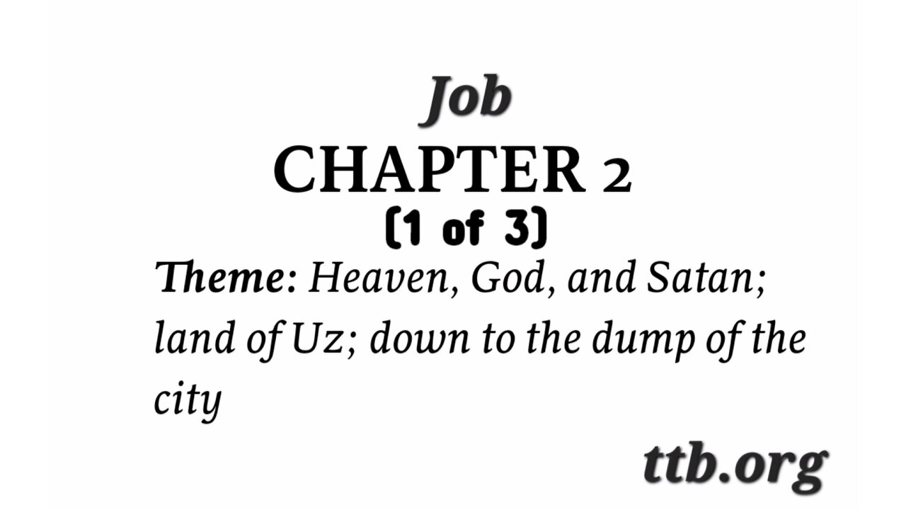 Job Chapter 2 (Bible Study) (1 of 3)