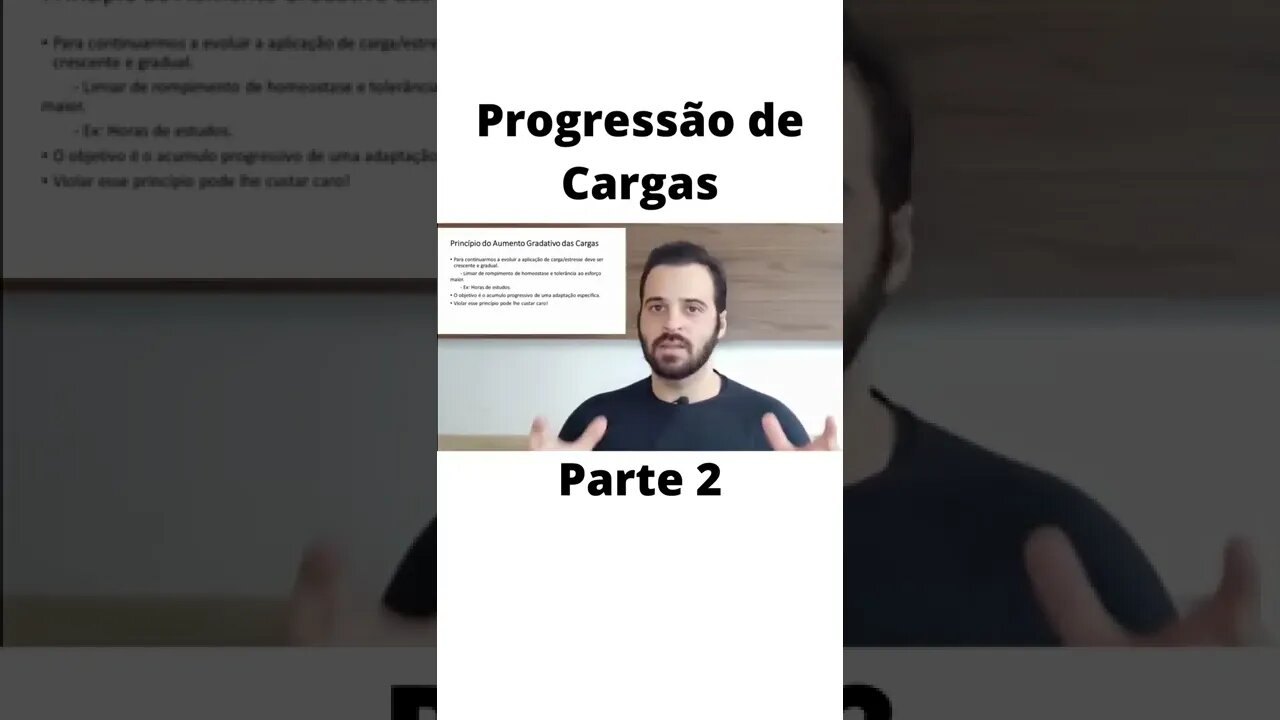 Progressão de Cargas aplicada a nutrição