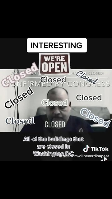 CLOSED - ALL BUILDIBGS THAT ARE CLOSED IN WASHINGTON D.C