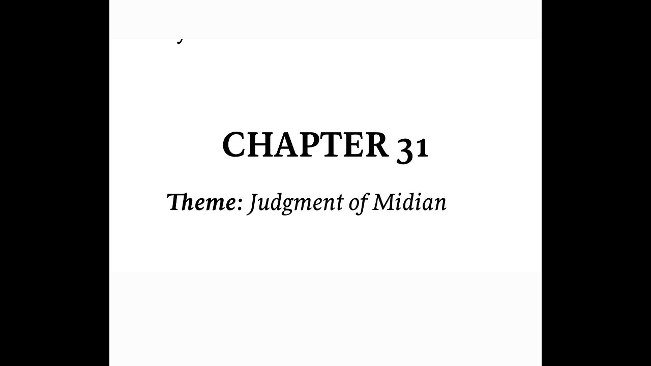 Numbers Chapter 31 (Bible Study)