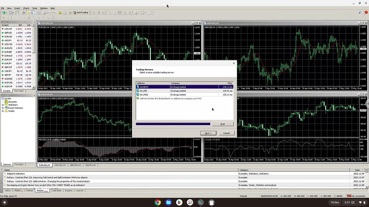 How to install MetaTrader 4 with the IG Broker on a Chromebook