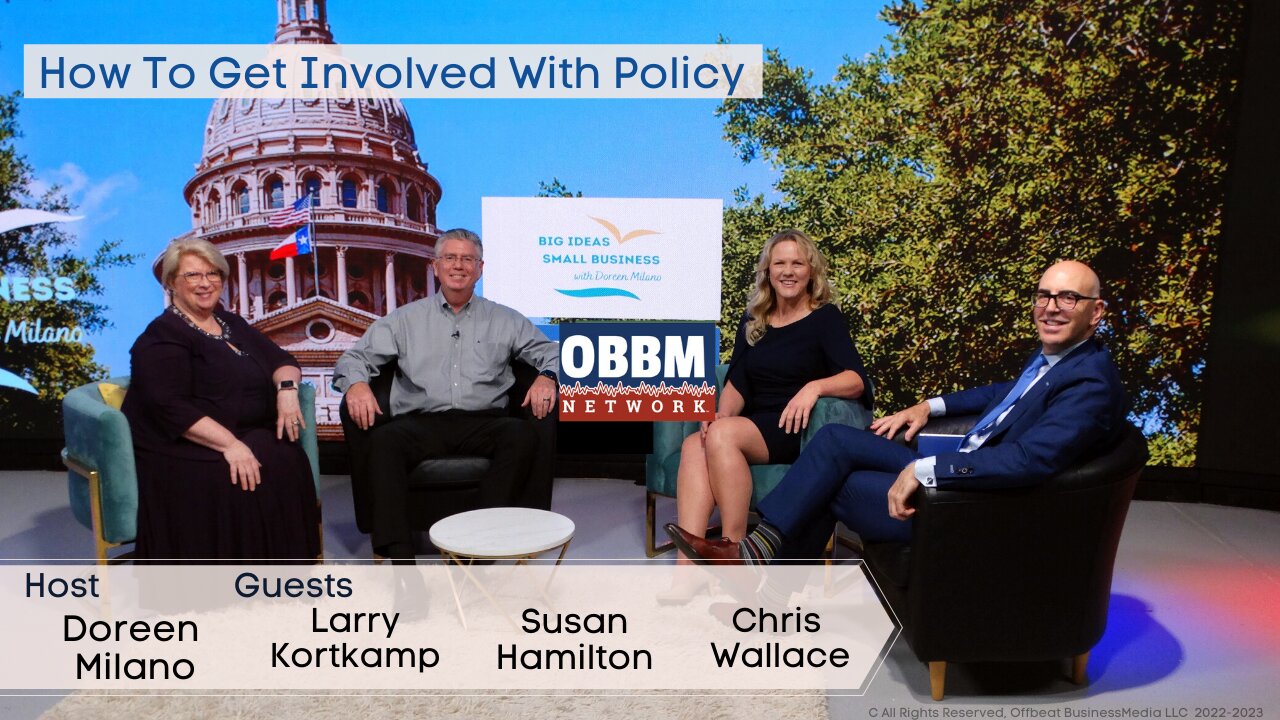 How to Influence Policy - Big Ideas, Small Business TV with Doreen Milano on OBBM