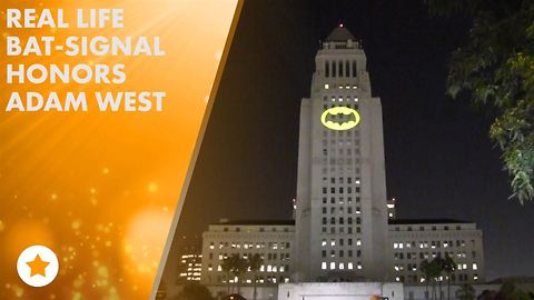 L.A. shines the bat sign in honor of Adam West