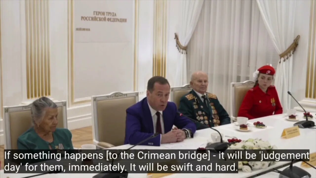 Dmitry Medvedev's Judgement Day, in case the Crimean bridge is blown up...