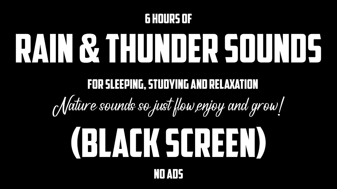 Rain And Thunder Sounds Sleep Fast (BLACK SCREEN)/ For Sleeping, Studying, Relaxing (NO ADS)