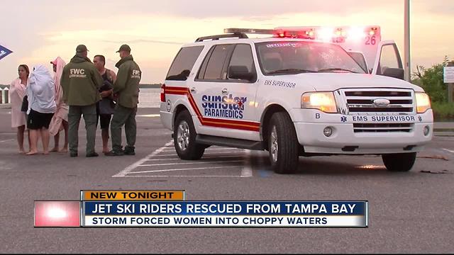 Jet ski riders rescued from Tampa Bay