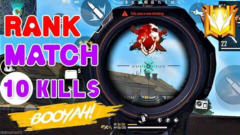 FF ranked gameplay | 10 kills BOOYAH!!!