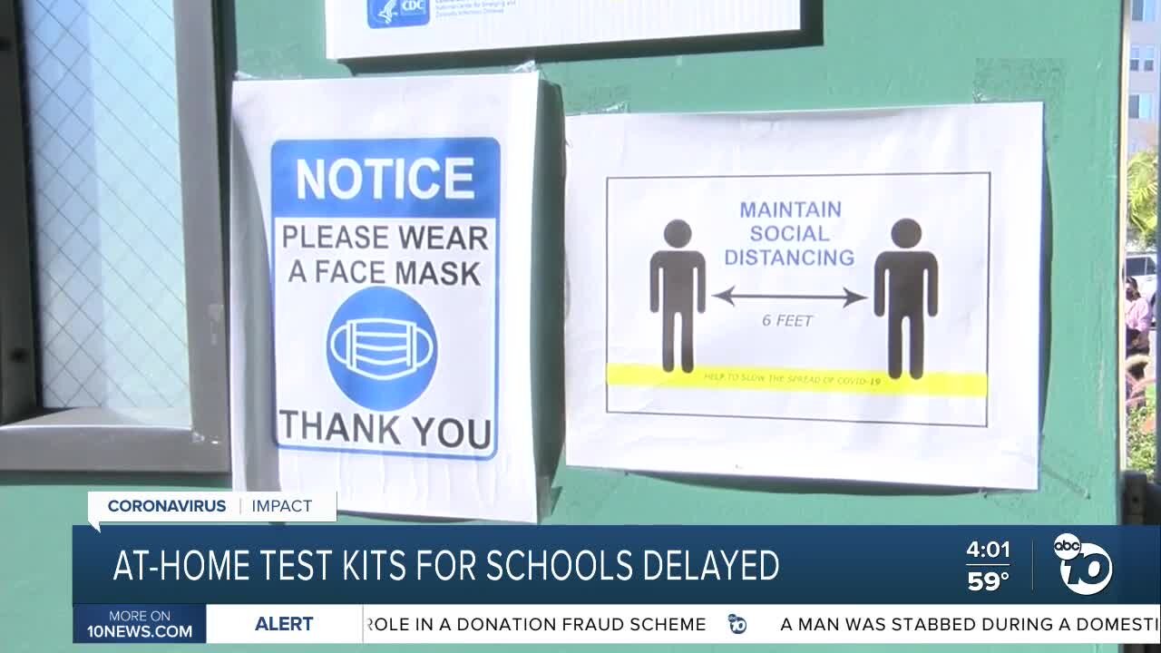 School districts improvise as at-home test kits are delayed