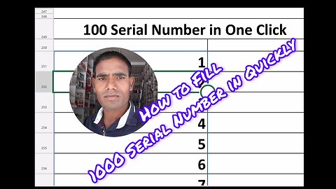 How to Fill 100 Serial Number in Few Second #serial