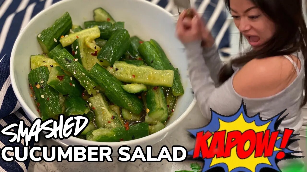 🥒 Smashed Cucumber Salad Recipe by a Crazy Woman (拍黄瓜沙拉) | Rack of Lam