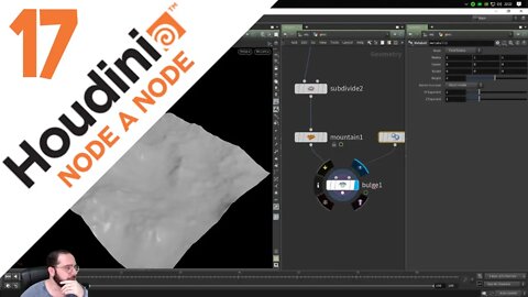 HOUDINI NODE A NODE - AULA 17: SUBDIVIDE/BULDGE/MOUNTAIN - Tutorial Houdini em Português