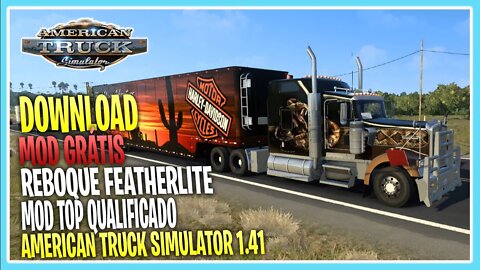 Mod grátis REBOQUE Nascar Featherlite v7.7 AMERICAN TRUCK SIMULATOR 1.41