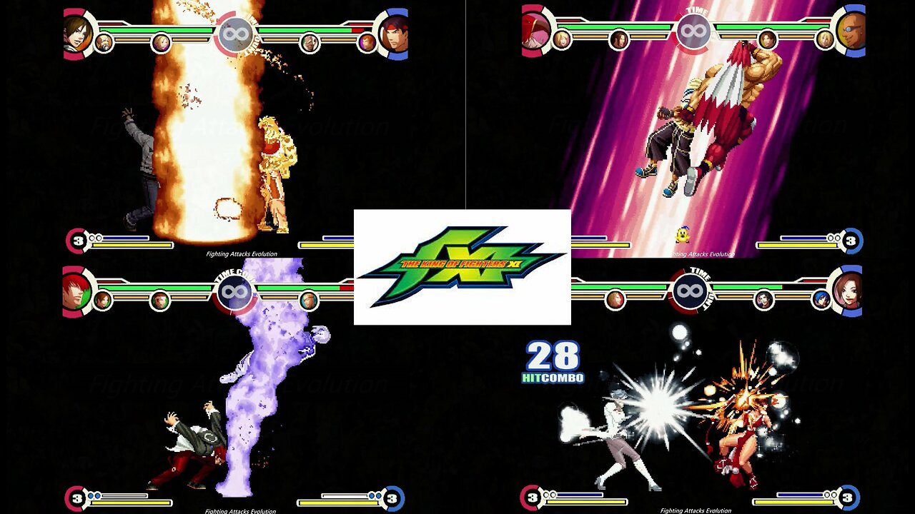 The King of Fighters XI - All characters super moves attacks