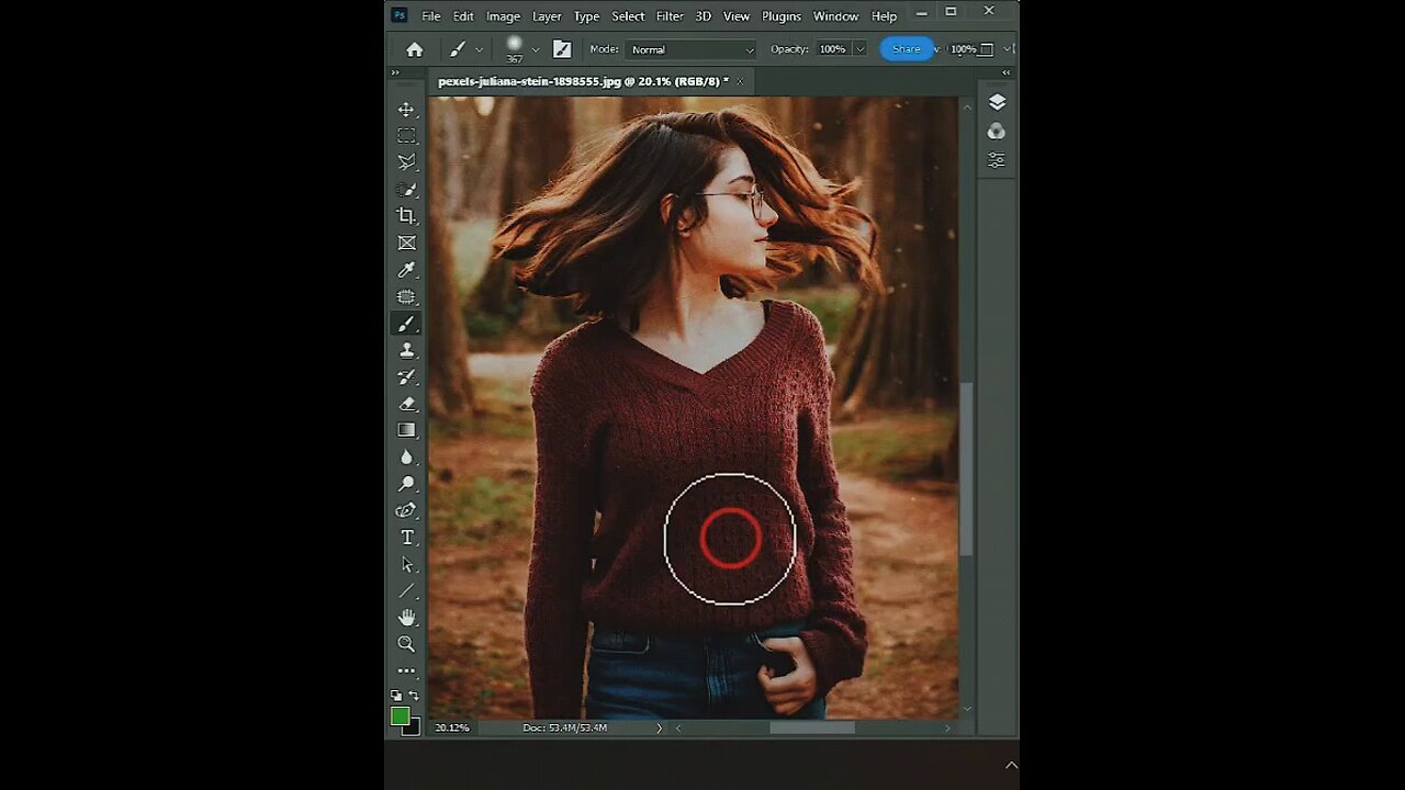 Change dress colour in realistic way in photoshop