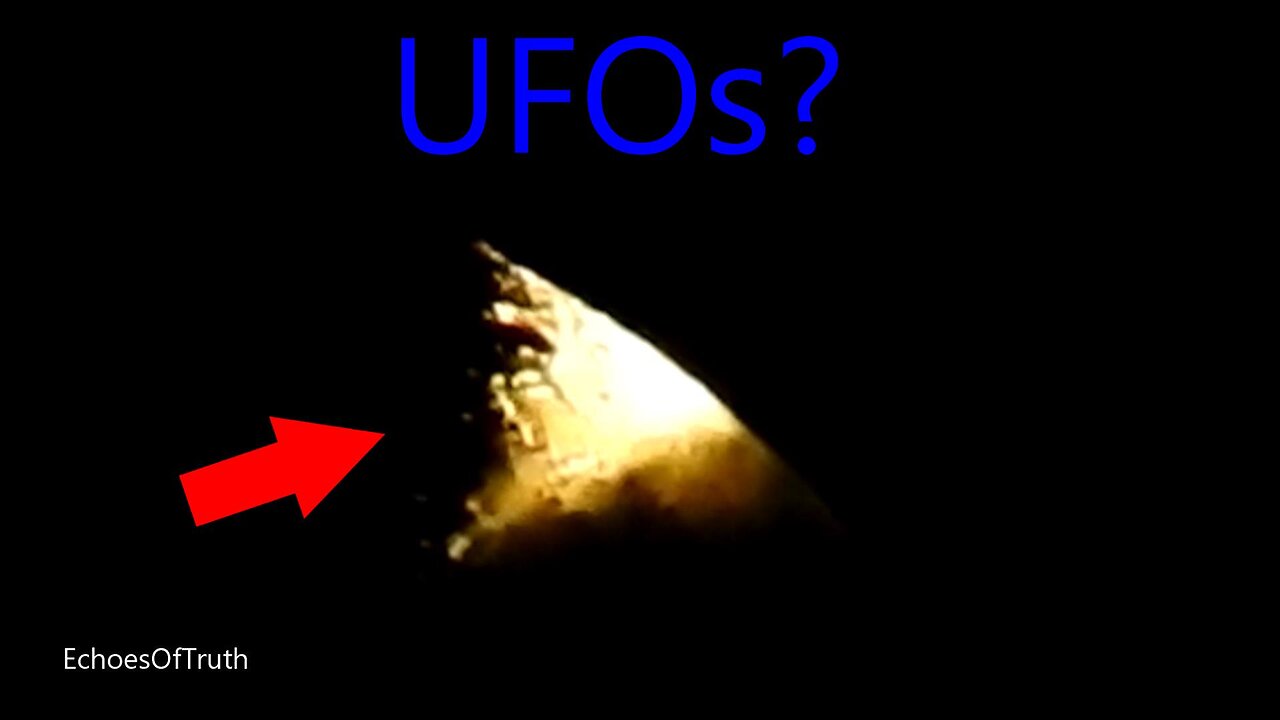 Flat Earth - Biblical Cosmology: Moon In And Out Of Clouds... UFOs Too?