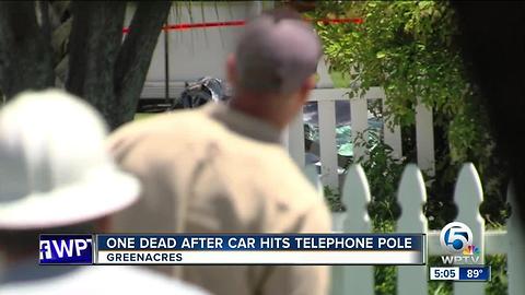 Woman killed in Greenacres crash after car hits pole