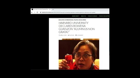 Guanzon Deleted na sa Havard University?? Totoo ba ito??? ALUMNUS NON GRATA!” ??? Totoo po ba ito??