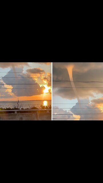 Amazing waterspout in the Florida keys