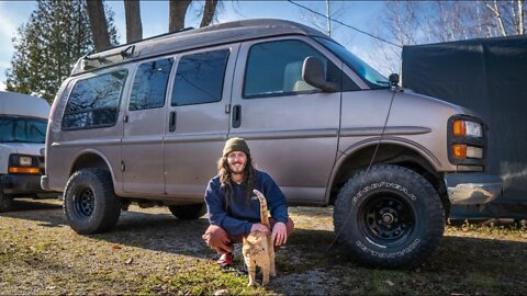 Living in a Van for 4 Years! | Van Life Tour Lifted Chevy Express DIY camper conversion