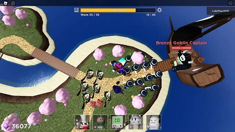 ROBLOX Tower Heroes - I Beat Pirate Invasion! (Weekly Challenge)