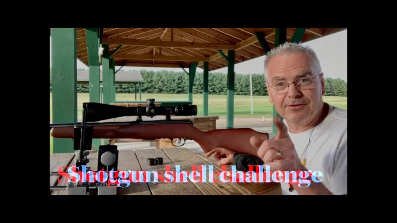 Shotgun shell challenge with savage 93 in 17hmr and Cabelas Alaskan guide scope Hornady vmax boolots