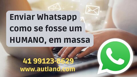 Como enviar mensagem como um HUMANO usando um robô, bot no Whatsapp