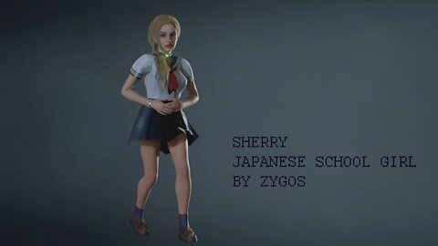 Resident Evil 2 Remake Sherry Japanese School Girl outfit