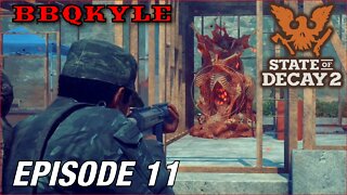 Using a grenade launcher to take out plague hearts. (State of Decay 2: Ep11)