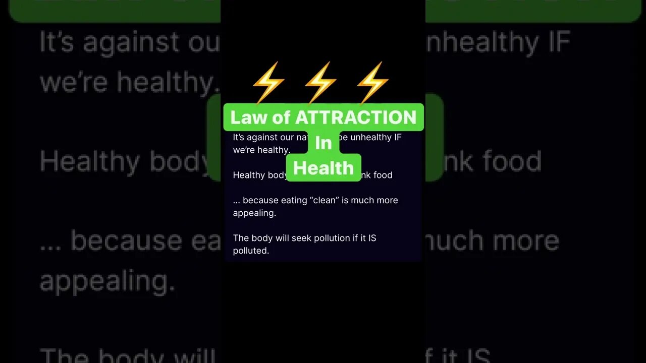 The Law of ATTRACTION for Your Health! Subscribe to PPNutra