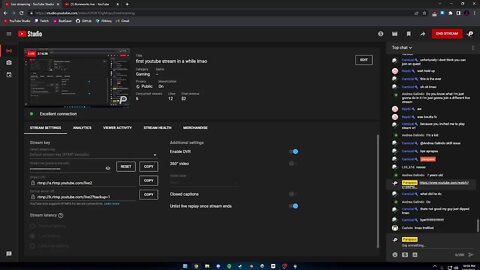 first youtube stream in a while lmao