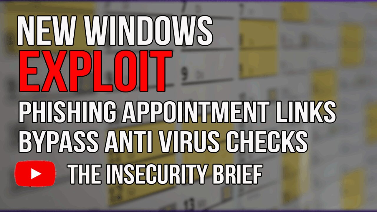 New Windows Exploit Phishing Appointment Links Bypass Anti Virus Checks