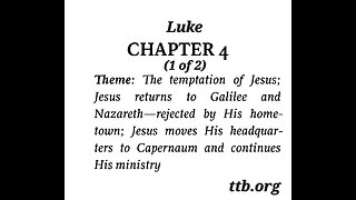 Luke Chapter 4 (Bible Study) (1 of 2)