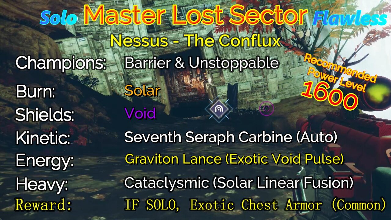 Destiny 2 Master Lost Sector: Nessus - The Conflux on my Warlock Solo-Flawless 11-22-22