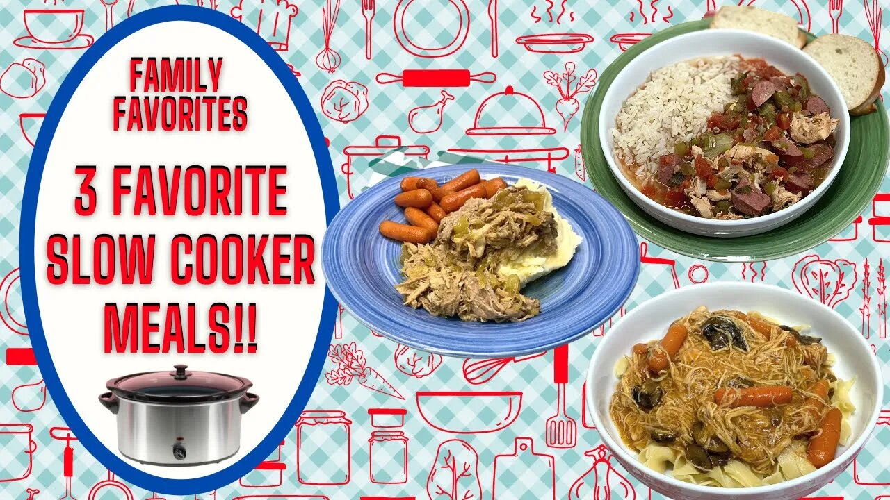 3 FAMILY FAVORITE SLOW COOKER DINNER IDEAS!!