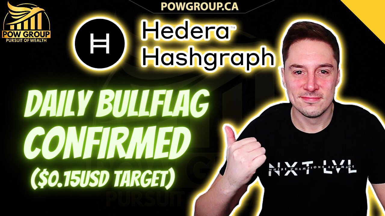 Hedera Hashgraph: Confirms Daily Bullflag, HBAR Targeting $0.15USD