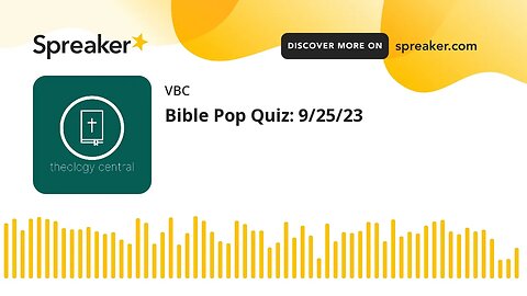 Bible Pop Quiz: 9/25/23
