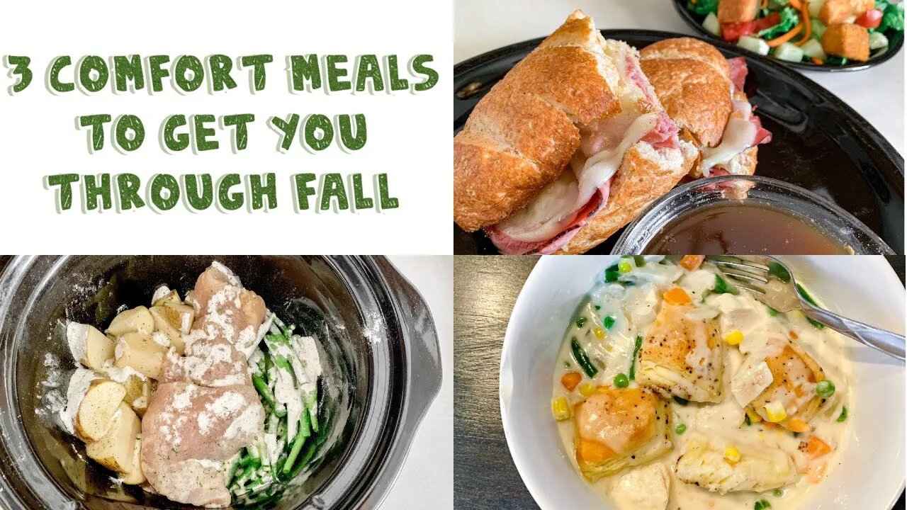 THREE COMFORT MEALS TO GET YOU THROUGH THE FALL | FALL DINNER RECIPES | FALL CROCKPOT RECIPE