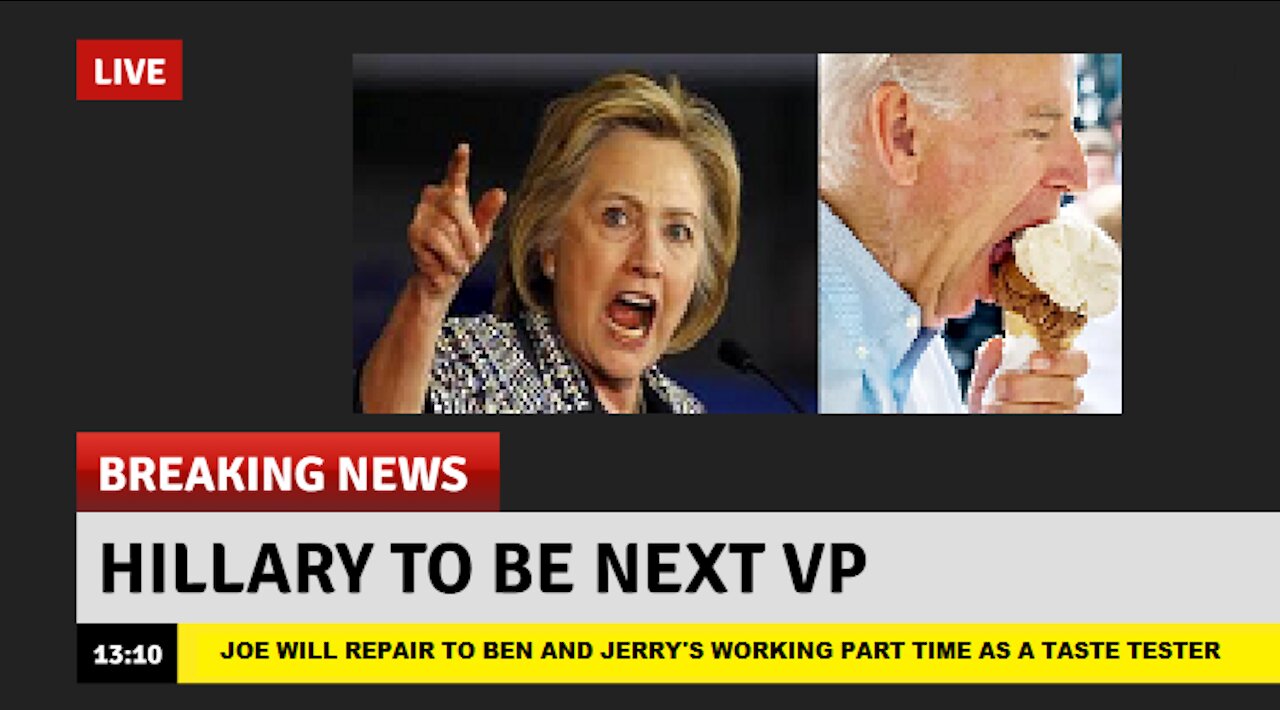 HILLARY TO BE NEXT VP