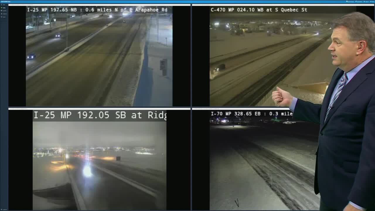 Dicey conditions on Denver roads this morning